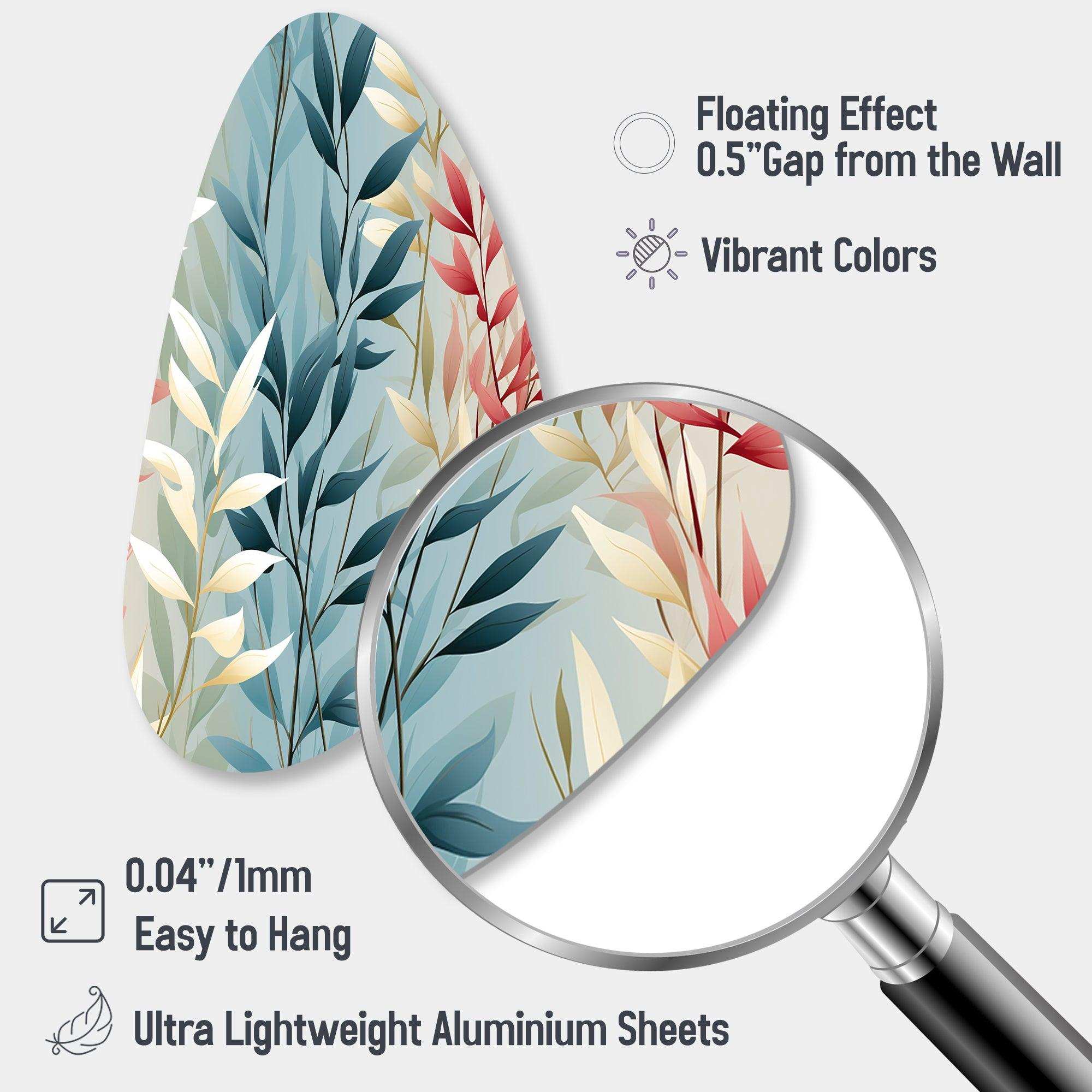 Natures Botanical Ferns Jungle Harmony - Asymmetric Metal Wall Art