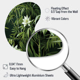 Bamboo Elegance Tropical Pattern - Asymmetric Metal Wall Art