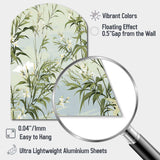 Tropical Zen Bamboo Pattern - Asymmetric Metal Wall Art