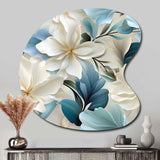 Coastal Symphony Tropical Pattern - Asymmetric Metal Wall Art