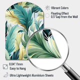 Palm Mirage Tropical Pattern - Asymmetric Metal Wall Art
