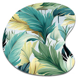 Palm Mirage Tropical Pattern - Asymmetric Metal Wall Art