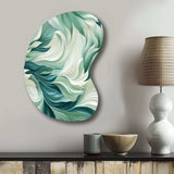 Seafoam Serenity Tropical Pattern - Asymmetric Metal Wall Art