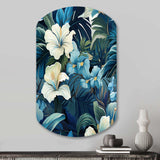 Twilight Oasis Tropical Pattern - Asymmetric Metal Wall Art