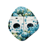 Blue and white Landry Bubble Trouble - Asymmetric Metal Wall Art