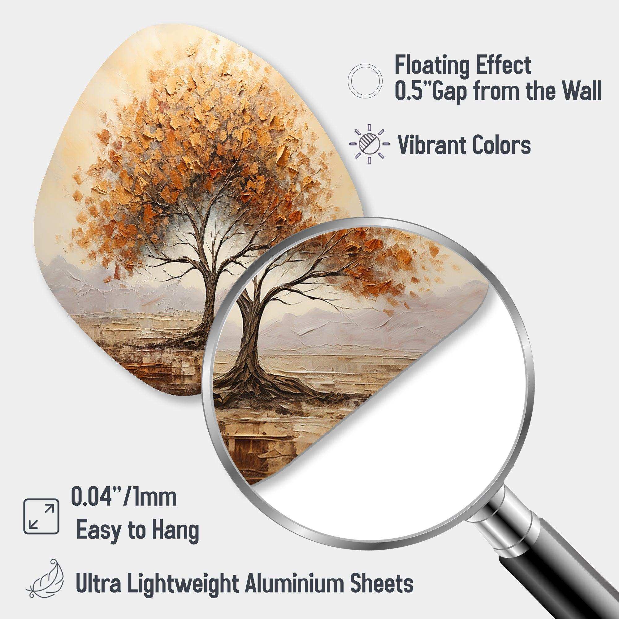 Wild Essence of Africa Tree - Asymmetric Metal Wall Art