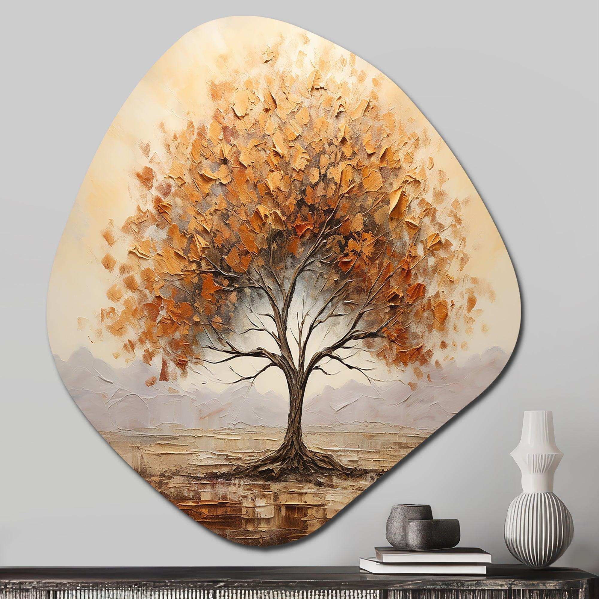 Wild Essence of Africa Tree - Asymmetric Metal Wall Art