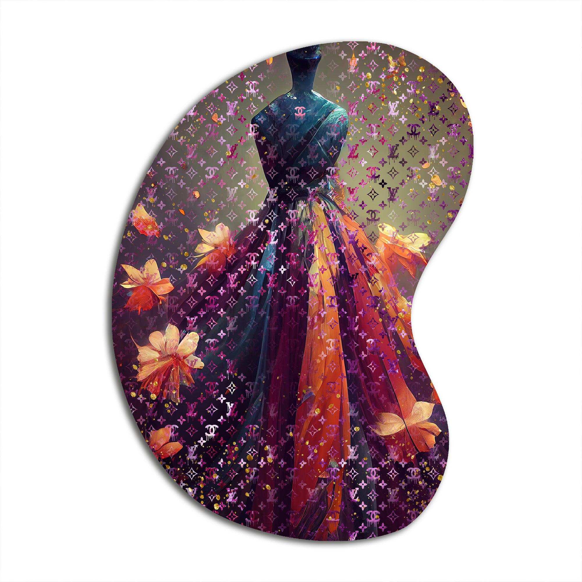 Luxurious Fantasy Dress I - Asymmetric Metal Wall Art