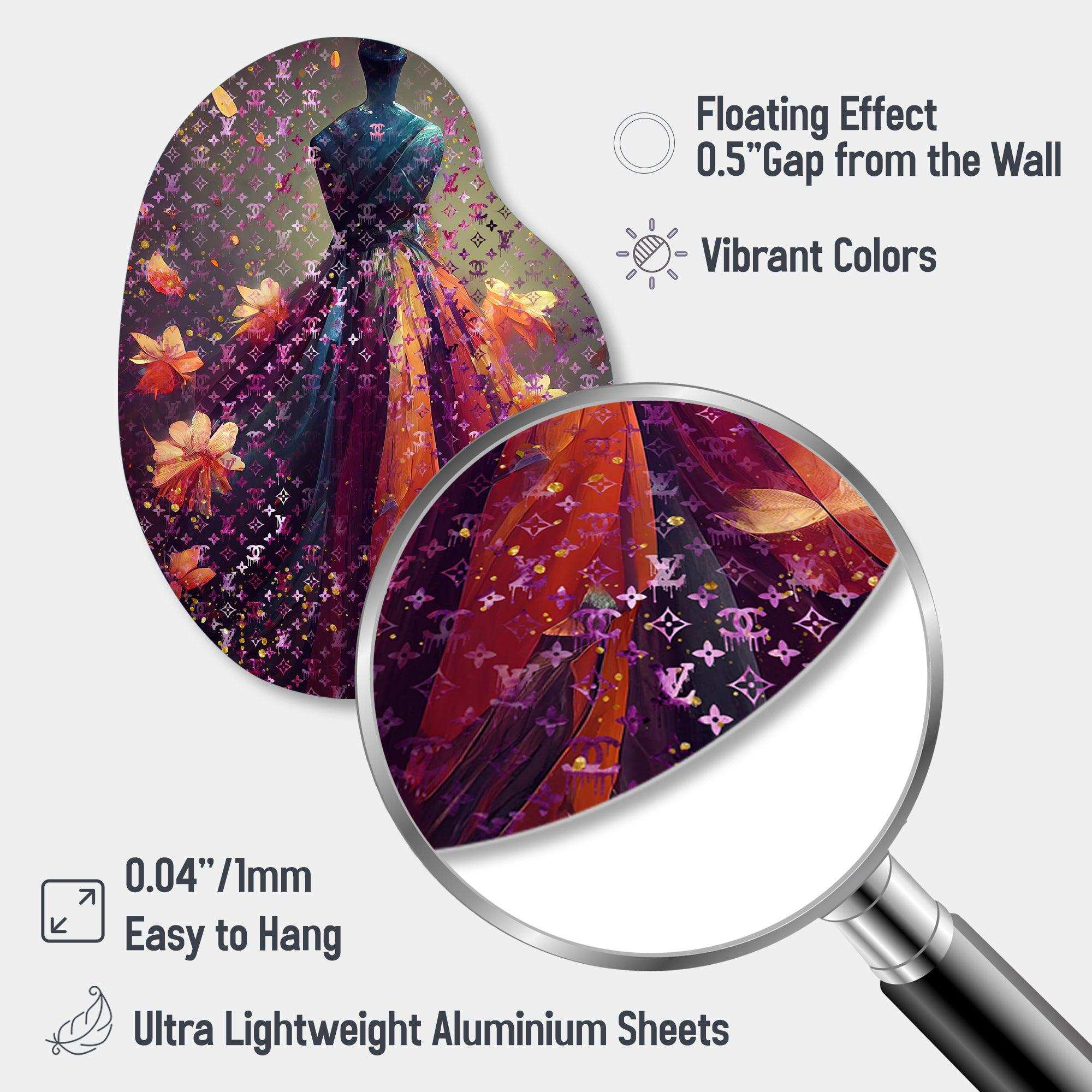 Luxurious Fantasy Dress I - Asymmetric Metal Wall Art