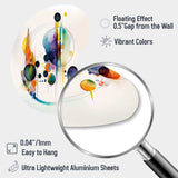 Multi-Color Watercolor Geometric Art I - Asymmetric Metal Wall Art