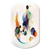 Multi-Color Watercolor Geometric Art I - Asymmetric Metal Wall Art