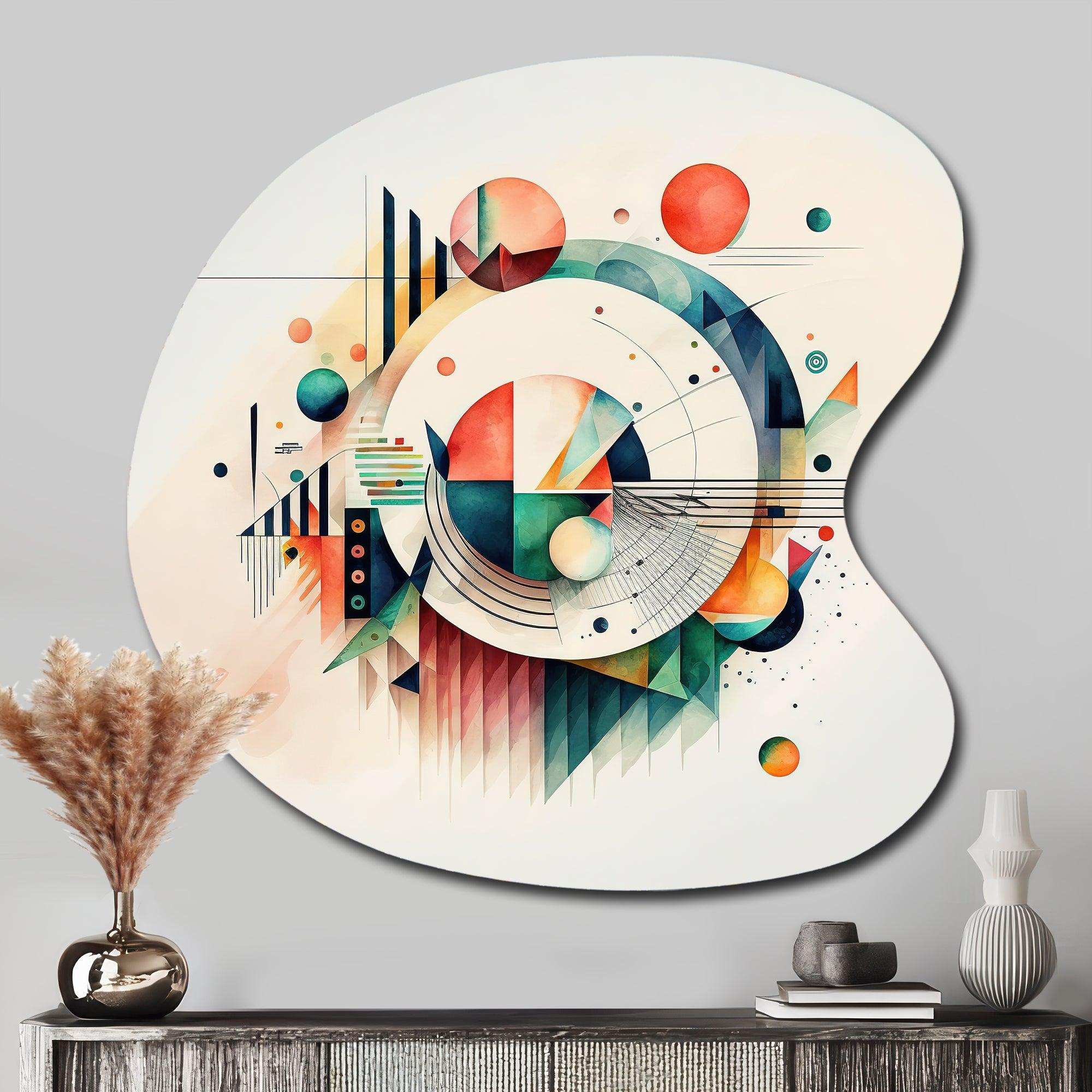 Multi-Color Geometric Art - Asymmetric Metal Wall Art
