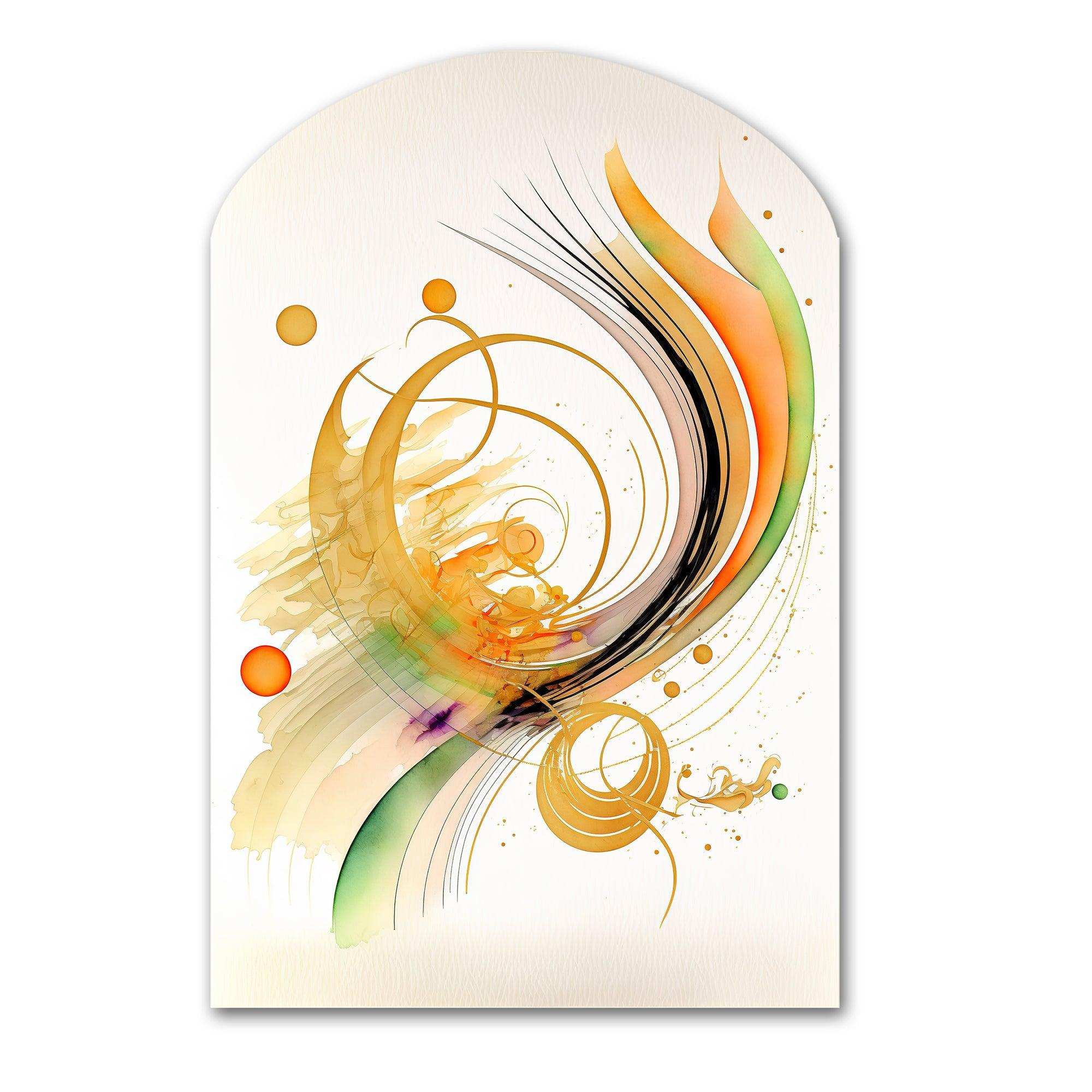 Golden Spiral Movement II - Asymmetric Metal Wall Art