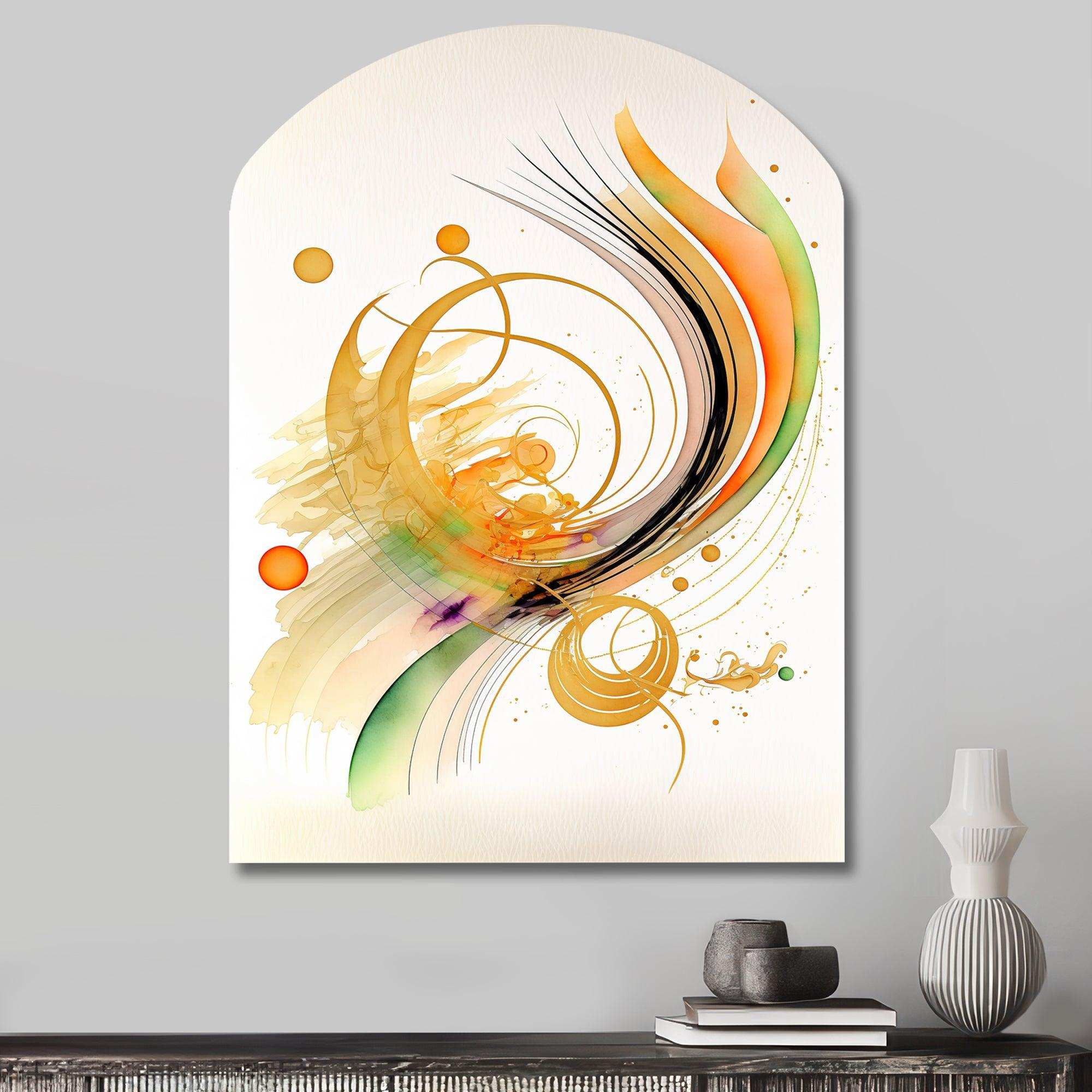 Golden Spiral Movement II - Asymmetric Metal Wall Art