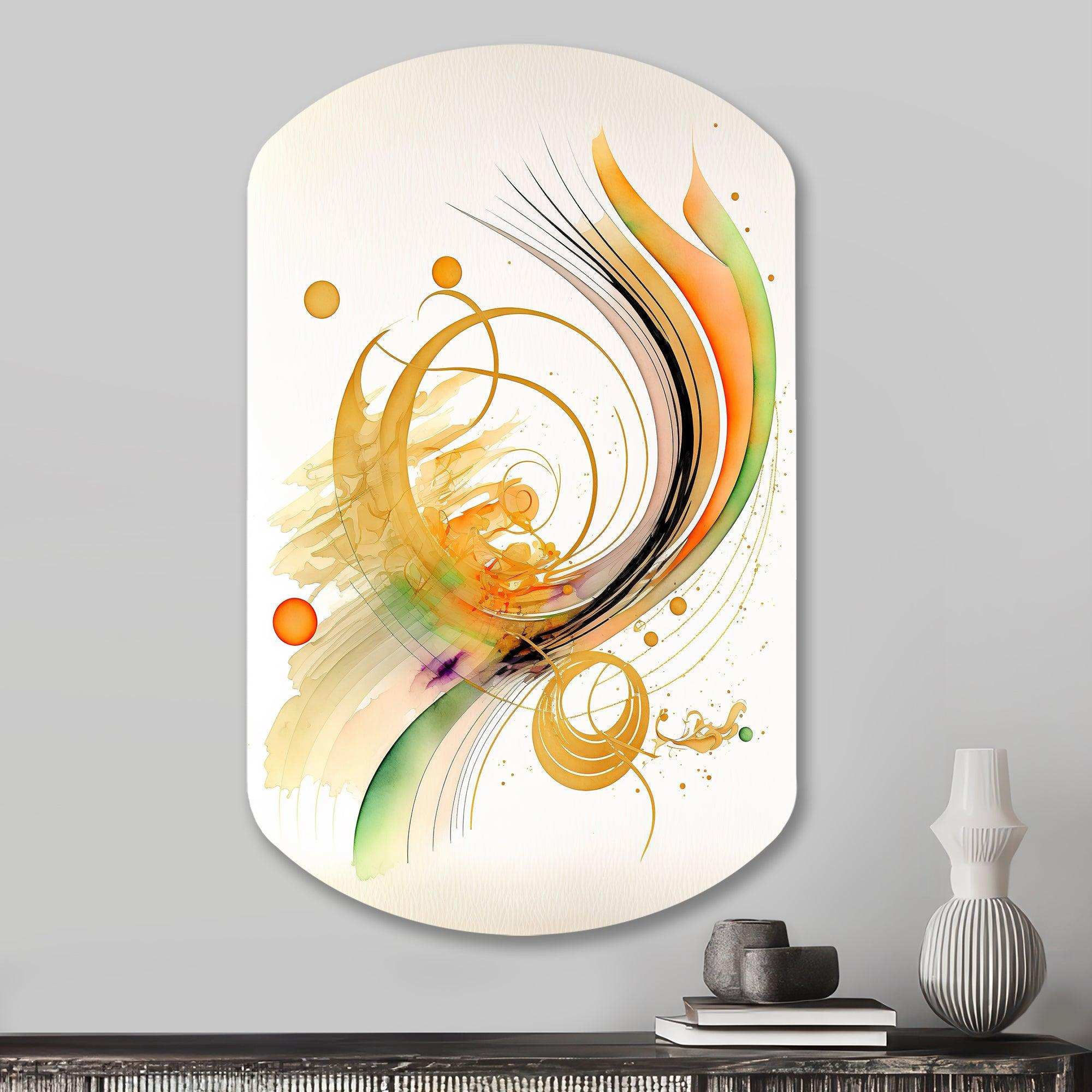 Golden Spiral Movement II - Asymmetric Metal Wall Art
