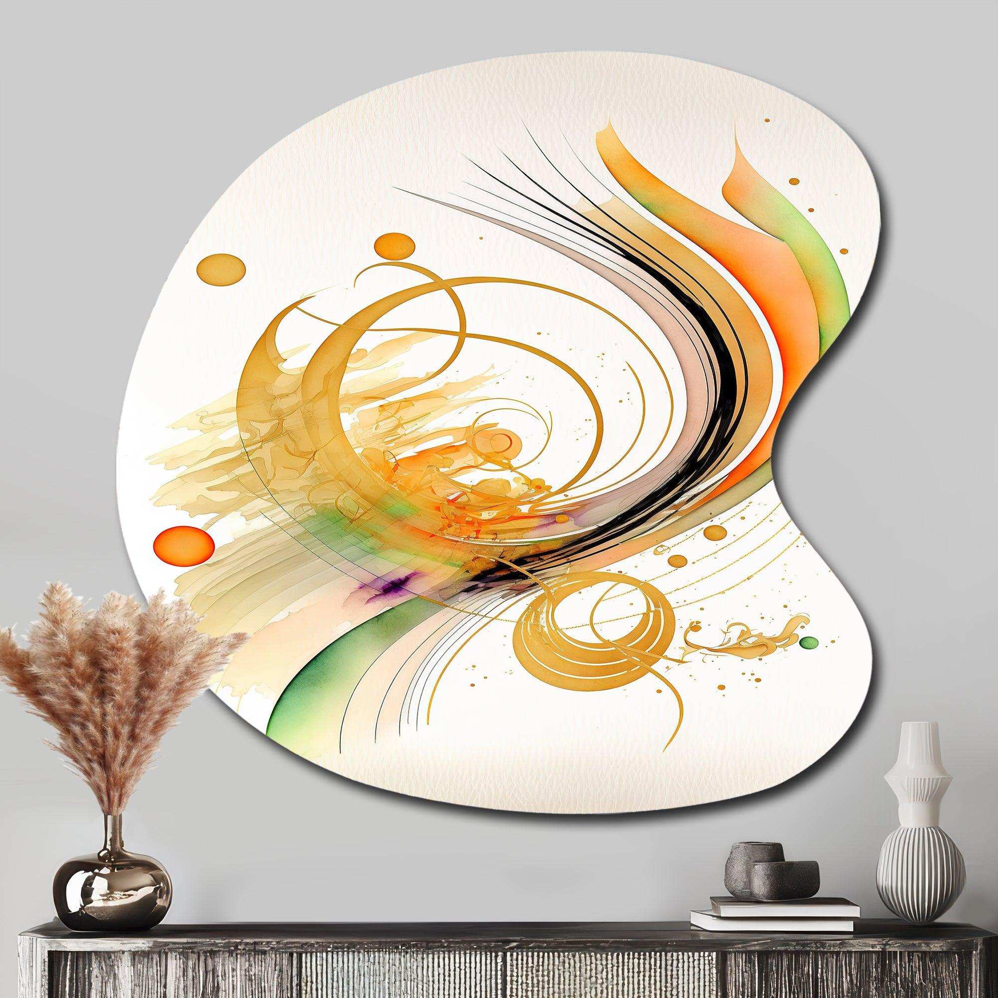 Golden Spiral Movement II - Asymmetric Metal Wall Art