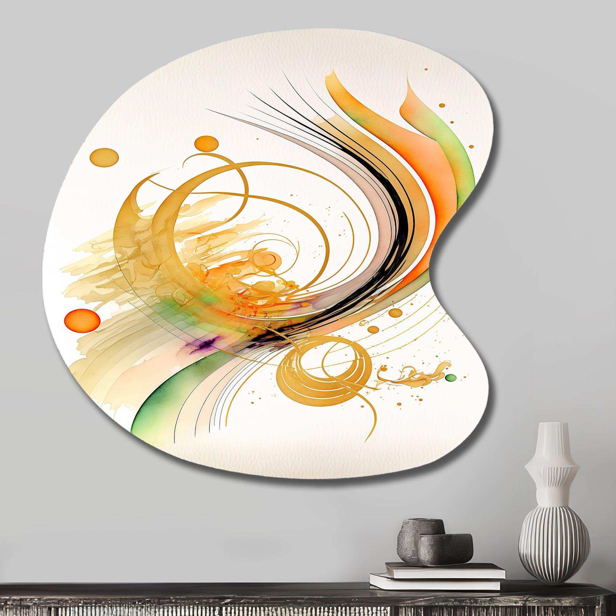 Golden Spiral Movement II - Asymmetric Metal Wall Art