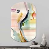 Multi-Color Abstract Waves III - Asymmetric Metal Wall Art