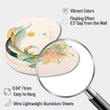 Green Abstract Swirl - Asymmetric Metal Wall Art