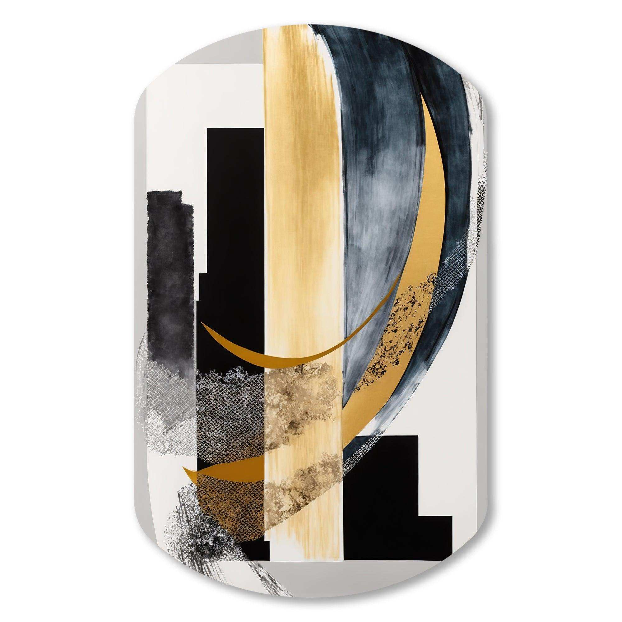 Glam Art Deco Abstract I - Asymmetric Metal Wall Art