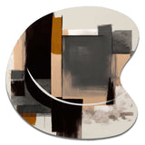 Warm Watercolor Abstract II - Asymmetric Metal Wall Art