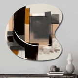 Warm Watercolor Abstract II - Asymmetric Metal Wall Art