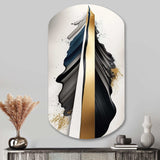 Black And Gold Cubic Expression VII - Asymmetric Metal Wall Art