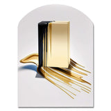 Black And Gold Cubic Expression VIII - Asymmetric Metal Wall Art