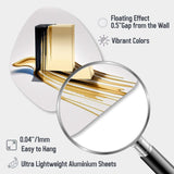 Black And Gold Cubic Expression VIII - Asymmetric Metal Wall Art