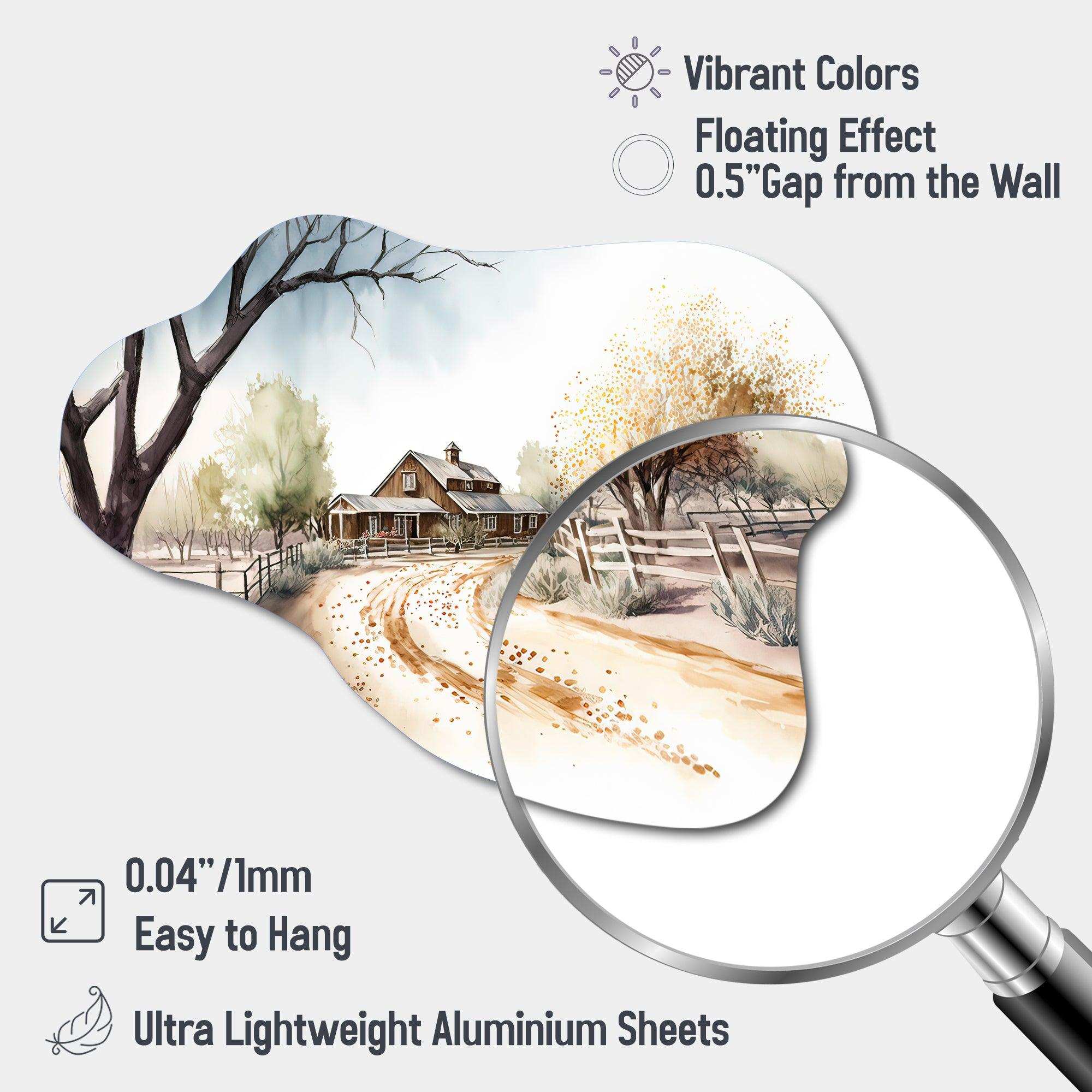 Welcome To The Ranch - Asymmetric Metal Wall Art