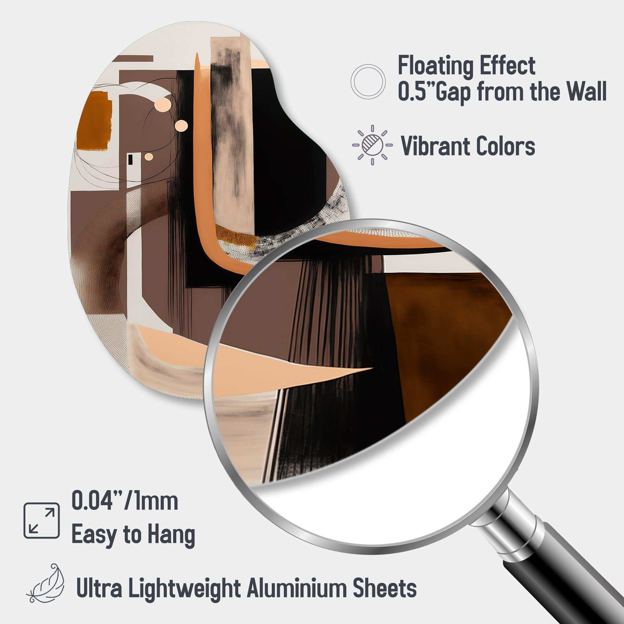 Modern Watercolor Art - Asymmetric Metal Wall Art