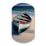 Boat On The Seashore II - Asymmetric Metal Wall Art