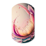 Multicolor Liquid Ink Tulip Flowers IV - Asymmetric Metal Wall Art