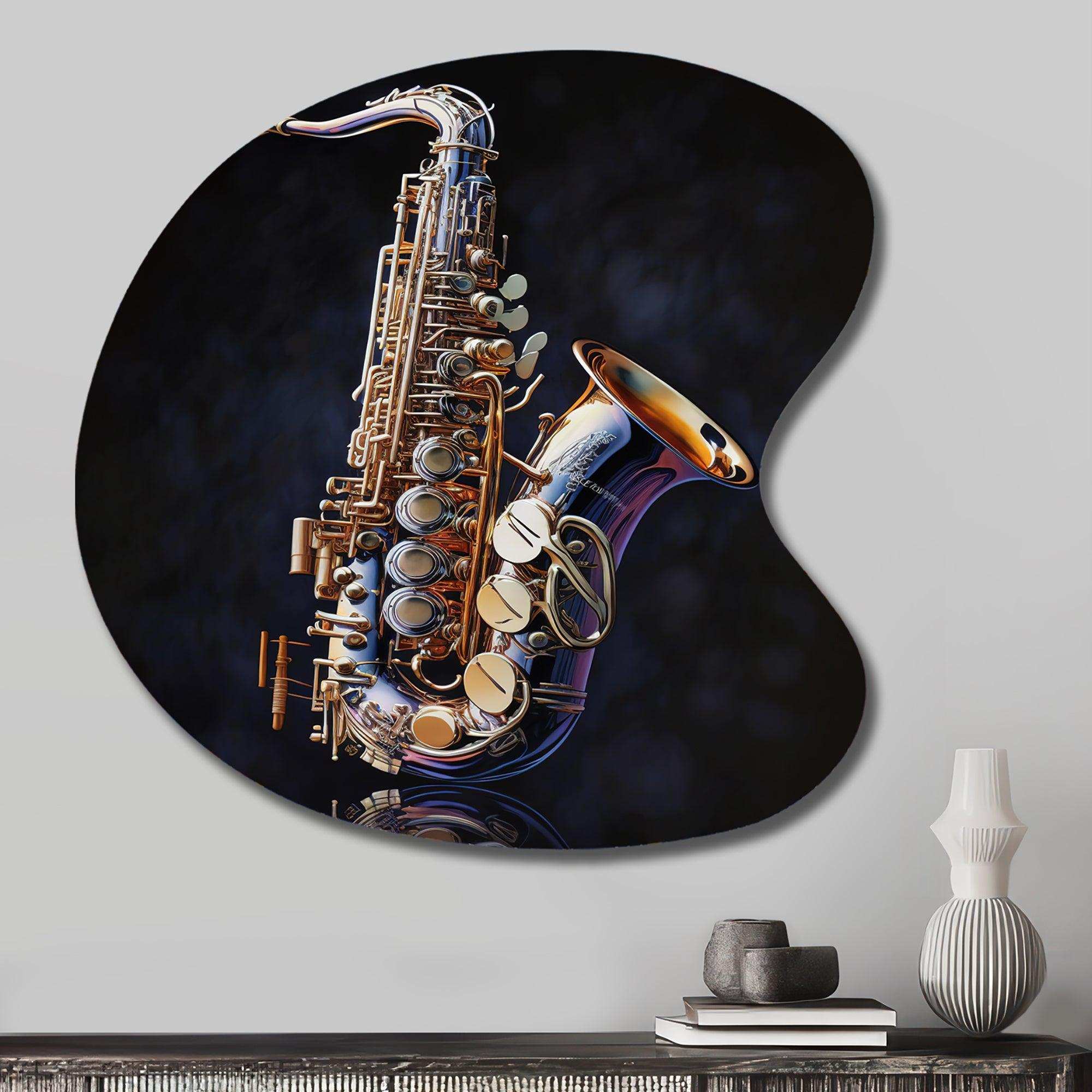 Saxophone I - Asymmetric Metal Wall Art