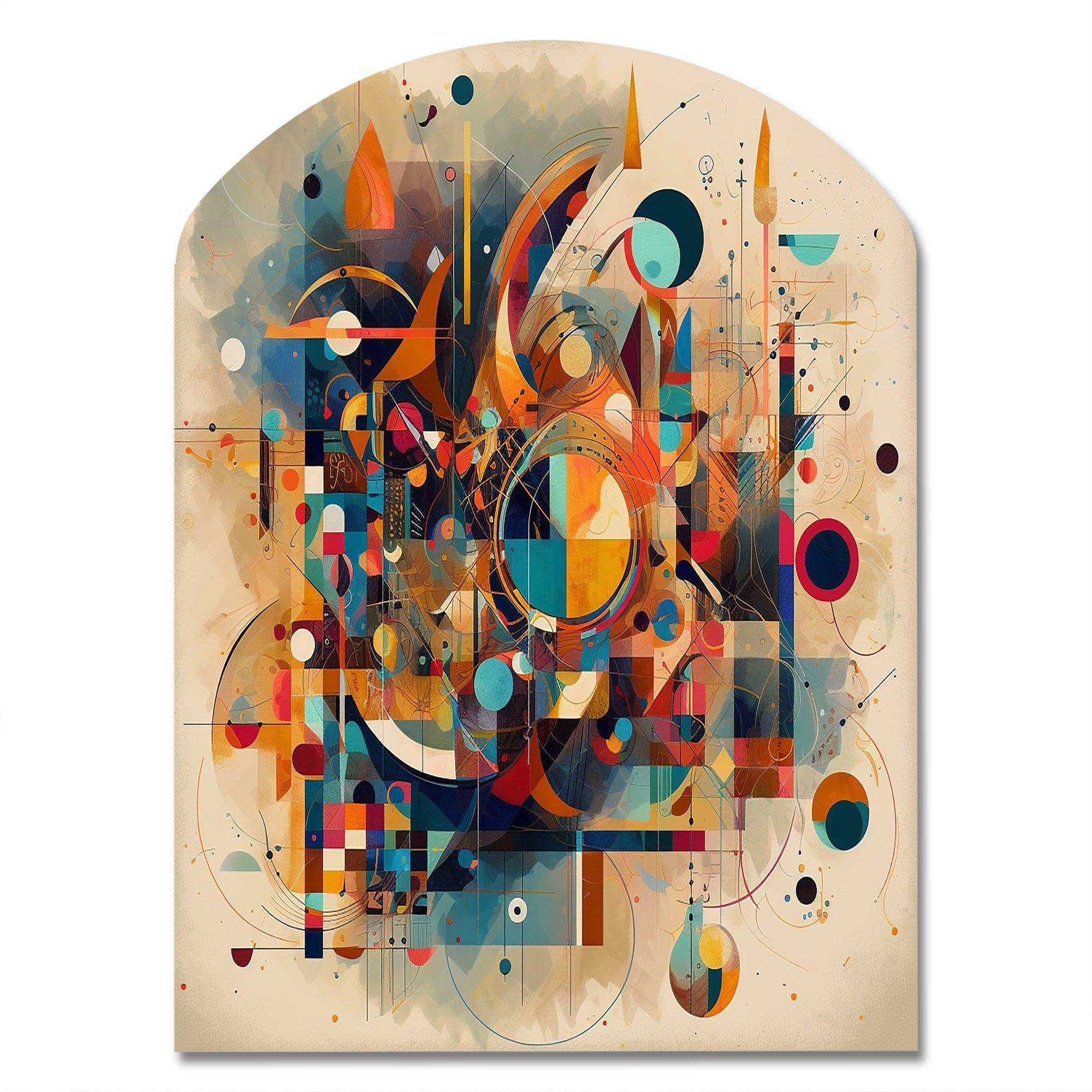 Orange Retro Vibe Background V - Asymmetric Metal Wall Art