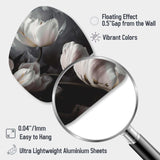Cream Serenade Of Tulips I - Asymmetric Metal Wall Art