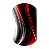 Red Black Infinite Ripples II - Asymmetric Metal Wall Art