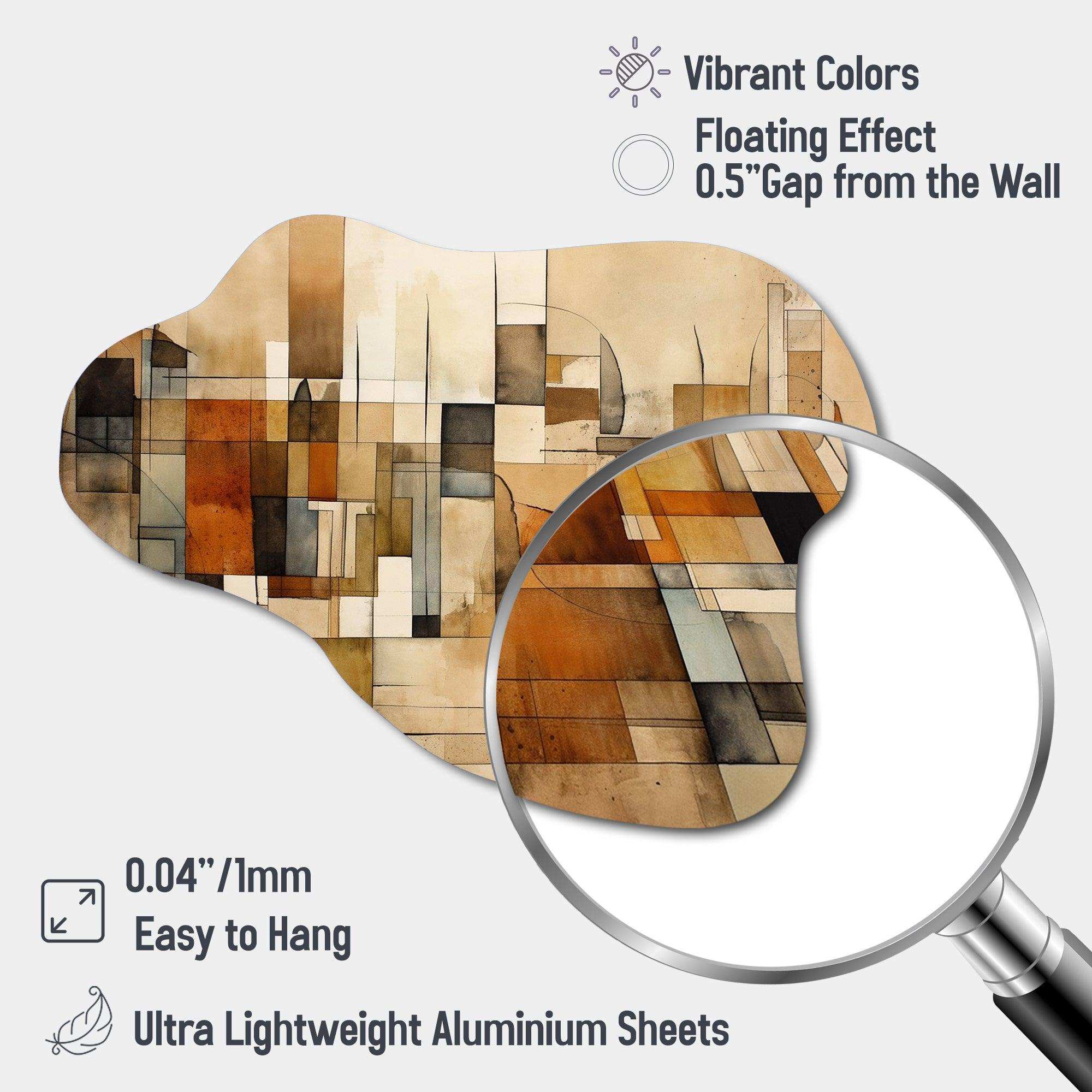 Modernist Expressions IV - Asymmetric Metal Wall Art