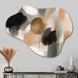 Painting Of Abstract Shapes III - Asymmetric Metal Wall Art