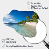 Ocean Blue Paradise - Asymmetric Metal Wall Art