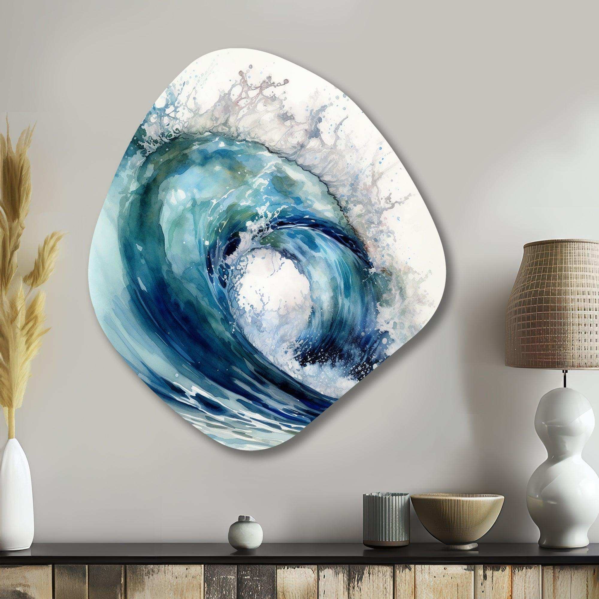 Ocean Wave Movement VI - Asymmetric Metal Wall Art