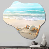 Starfish And Seashells I - Asymmetric Metal Wall Art