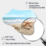 Starfish And Seashells V - Asymmetric Metal Wall Art