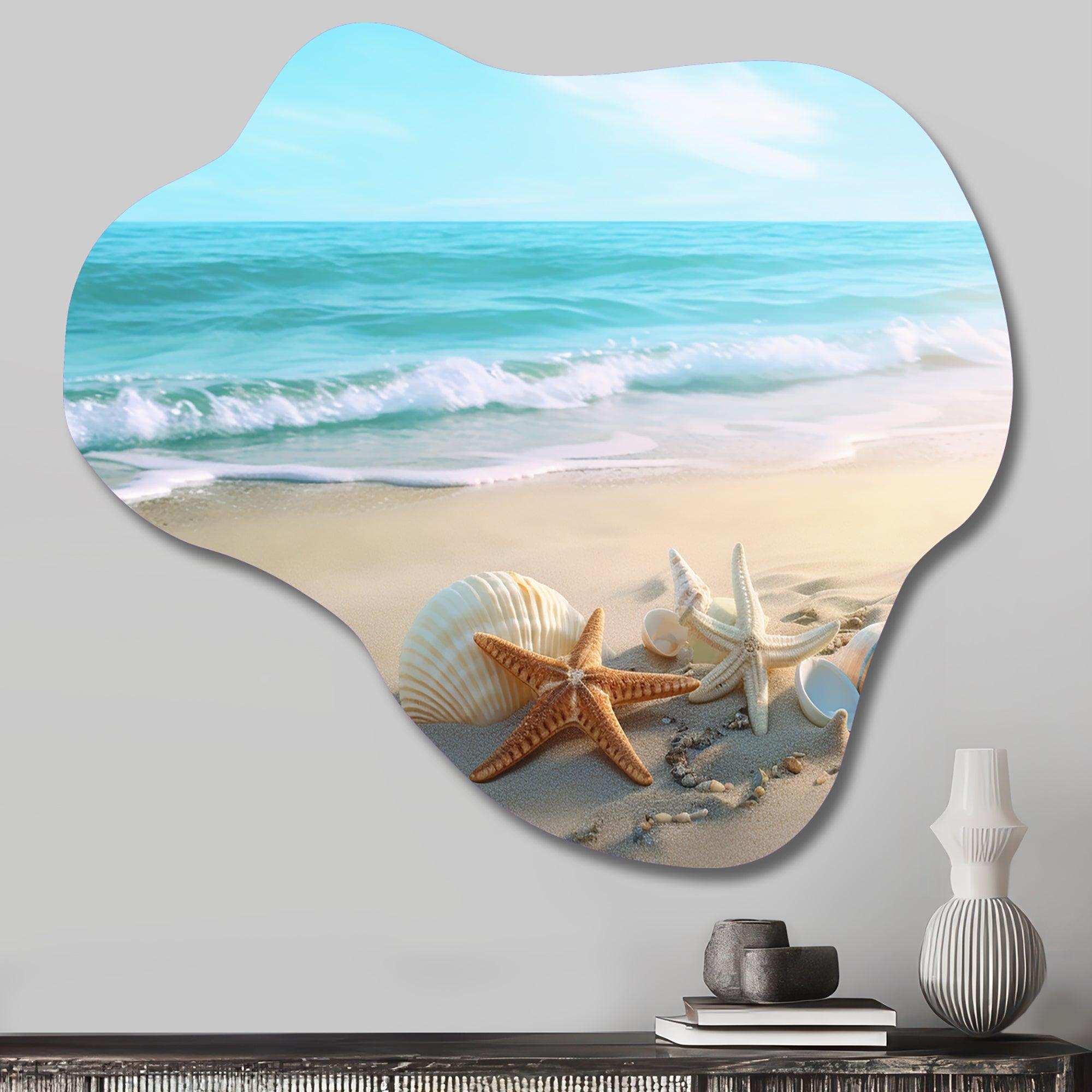 Coastal Seashore - Asymmetric Metal Wall Art