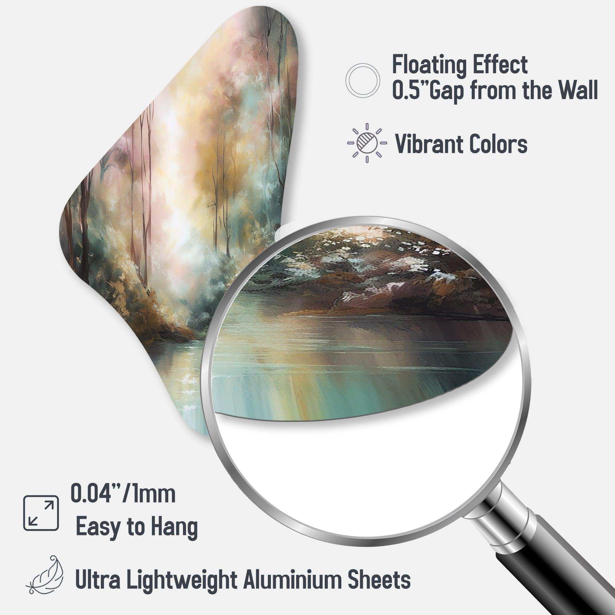 Whimsical Stream - Asymmetric Metal Wall Art