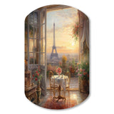 Beautiful Eiffel Tower In Paris II - Asymmetric Metal Wall Art