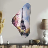 Beautiful Eiffel Tower In Paris V - Asymmetric Metal Wall Art