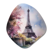 Beautiful Eiffel Tower In Paris V - Asymmetric Metal Wall Art