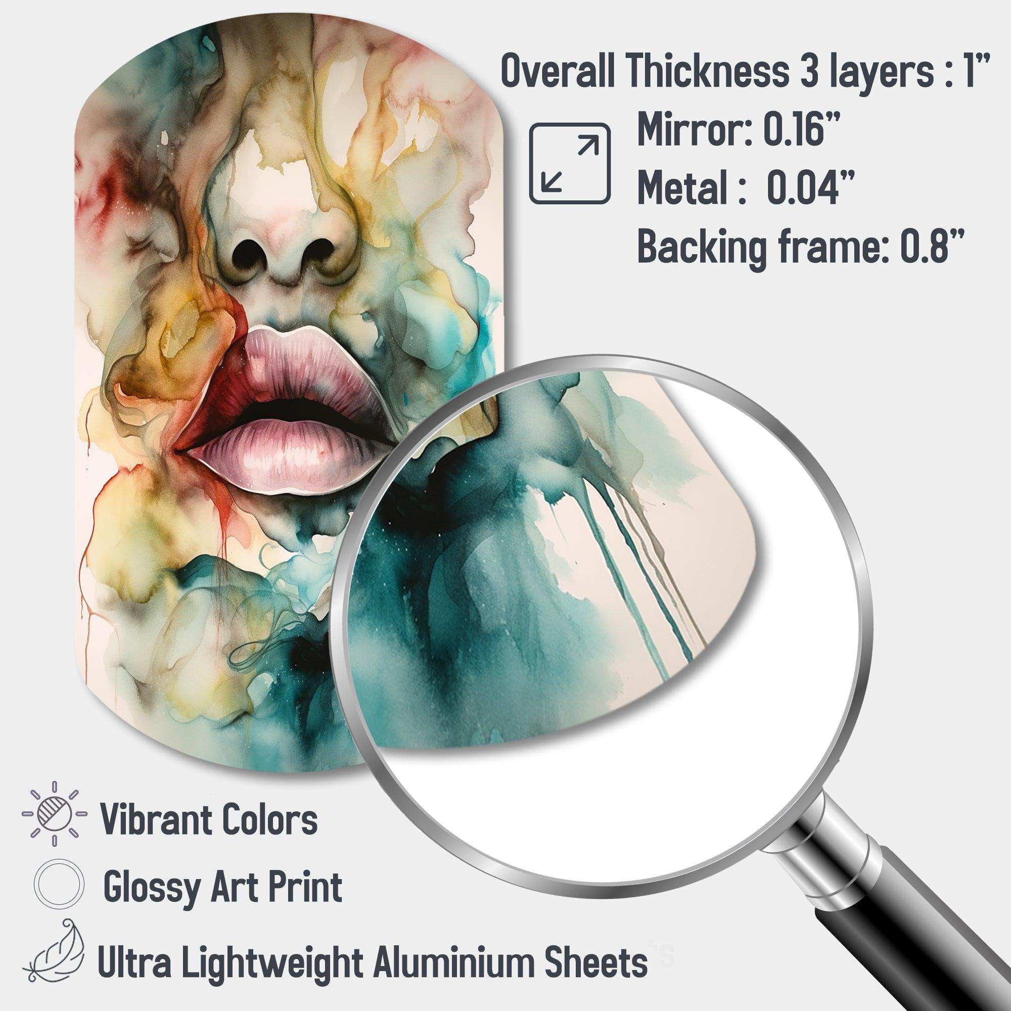 Colorful Lips - Asymmetric Metal Wall Art