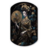 Elegant Japanese Woman IV - Asymmetric Metal Wall Art